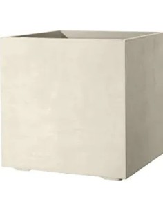 Maceta Cubo Millennium RA 49 cm Perla  Diseño Moderno y Resistente

