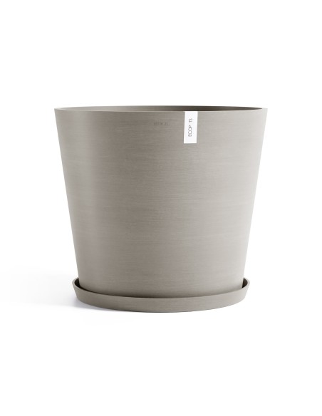 Maceta Amsterdam 70 cm Taupe  Maceta Grande de Plástico para Interior y Exterior

