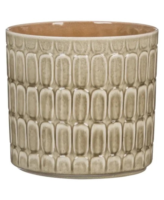 Macetero Luna 878 12 cm | Maceta de Cerámica Esmaltada para Interior en Endanea Garden