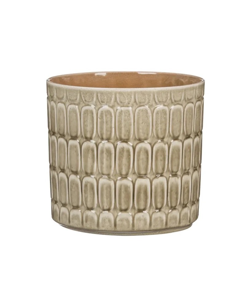 Macetero Luna 878 12 cm | Maceta de Cerámica Esmaltada para Interior en Endanea Garden