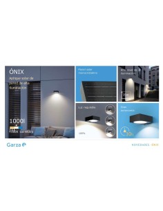 GZ LED APLIQUE SOLAR ONIX 1000LM 40K. S4 2