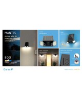 GZ LED APLIQUE SOLAR MANTIS 800LM 40K