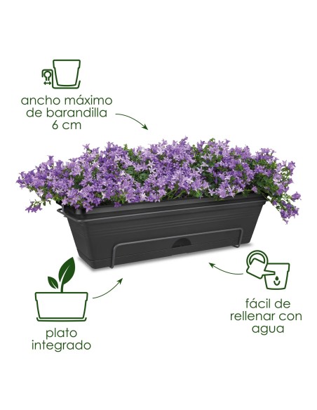 JARDINERA GB ALLIN 70CM NEGRO