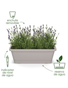 MACETA BALCON WATERSYS 80CM ANTRACITA 2