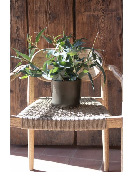 Maceta Sita Antracita 20.5x20.5 cm | Elegancia y Durabilidad para Interior y Exterior

