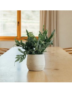 MACETA GORAL  24X21CM  BLACO