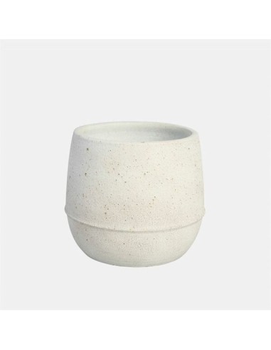 MACETA GORAL  24X21CM  BLACO