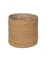 Maceta Basket Cilindro Gamo Plus Natural 34x32 cm Macetero Rústico y Ecológico