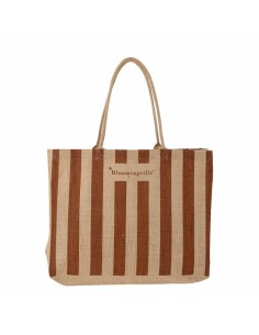BOLSA DE COMPRAS BERGAMO MARRON JUTE L48XH38XW10.5CM