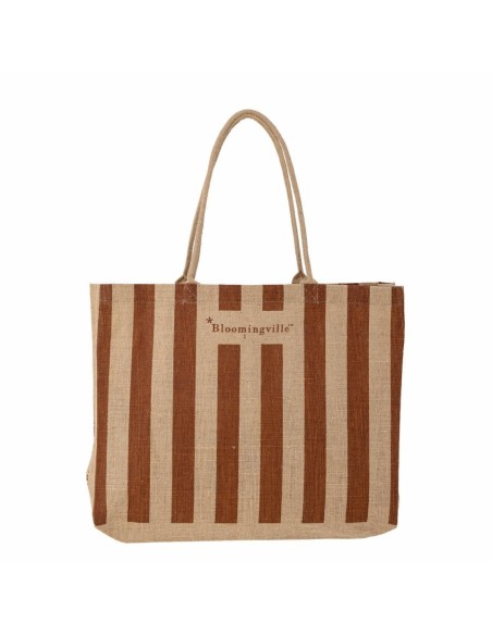 BOLSA DE COMPRAS BERGAMO MARRON JUTE L48XH38XW10.5CM