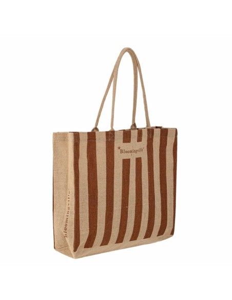 BOLSA DE COMPRAS BERGAMO MARRON JUTE L48XH38XW10.5CM