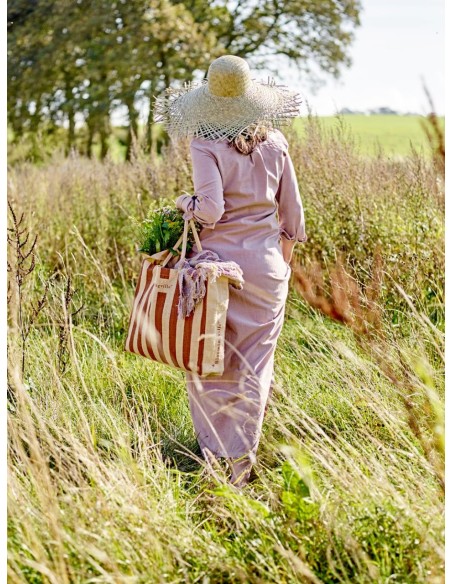 BOLSA DE COMPRAS BERGAMO MARRON JUTE L48XH38XW10.5CM