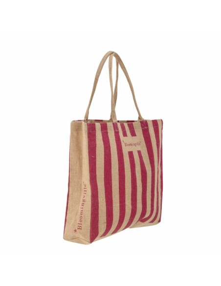 BOLSA DE COMPRAS BERGAMO ROSA JUTE L49XH38X10.5CM