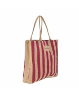 BOLSA DE COMPRAS BERGAMO ROSA JUTE L49XH38X10.5CM
