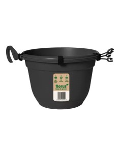 Maceta Colgante 26cm Antracita | Decoración Vertical para Balcones y Terrazas - Endanea Garden