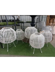 FAROL  BAMBU Y HIERRO 24X31