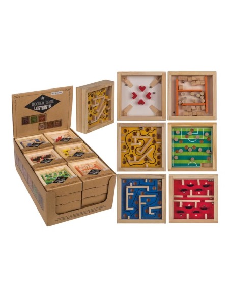 JUEGO DE HABILIDAD LABERINTO DE MADERA