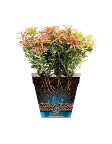 Maceta Loft Redonda con Ruedas 40cm Blanca | Estilo y Funcionalidad | Endanea Garden