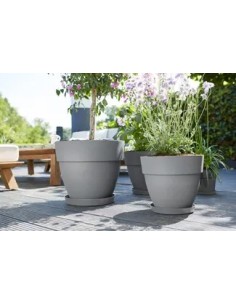 PLATO LOFT REDONDO GRIS 34CM 2