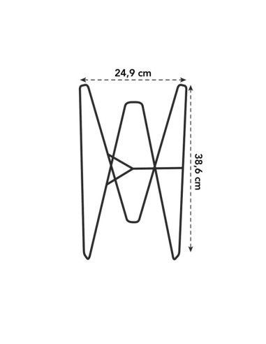 Herraje Loft Frame 30cm Negro para interiores y exteriores resistente y moderno