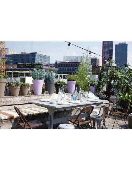 MACETA  LOFT REDONDA ALTA 42CM ANTRACITA