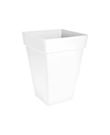 MACETA LOFT CUADRADA ALTA 30CM  BLANCO