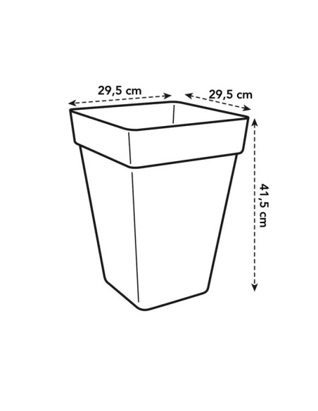 MACETA LOFT CUADRADA ALTA 30CM  BLANCO