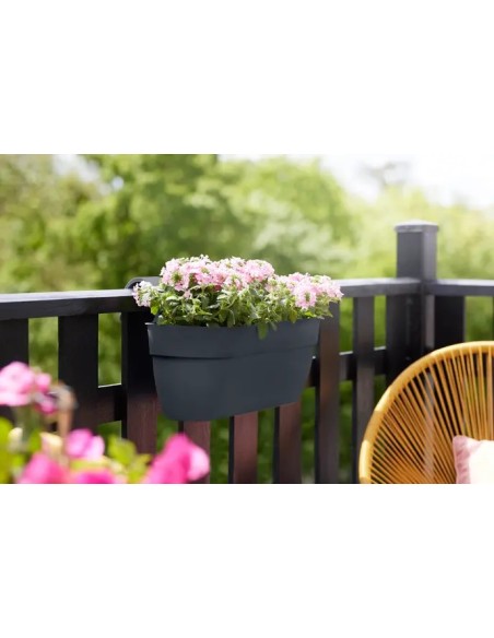 MACETA VIBIA CAMPANA EASY HANGER ANTRACITA | Maceta Colgante Moderna para Balcón y Terraza | Endanea Garden