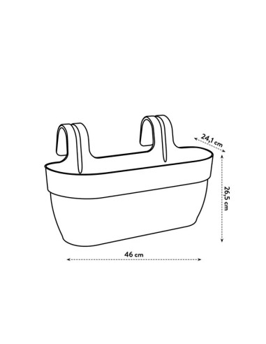 MACETA VIBIA CAMPANA EASY HANGER ANTRACITA | Maceta Colgante Moderna para Balcón y Terraza | Endanea Garden