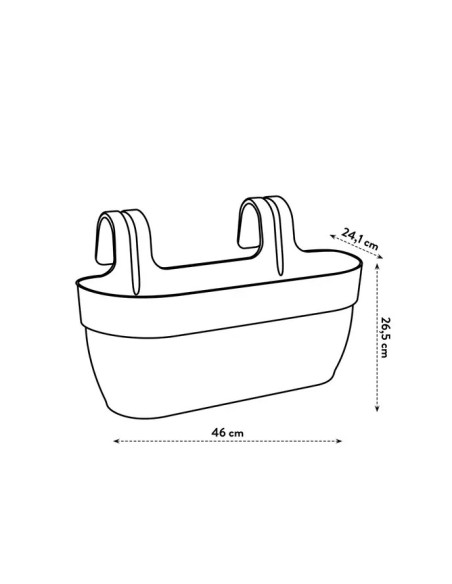 MACETA VIBIA CAMPANA EASY HANGER ANTRACITA | Maceta Colgante Moderna para Balcón y Terraza | Endanea Garden