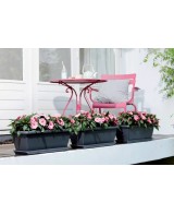 Jardinera Barna XL 60 cm Antracita | Maceta de Gran Capacidad para Exteriores e Interiores | Endanea Garden