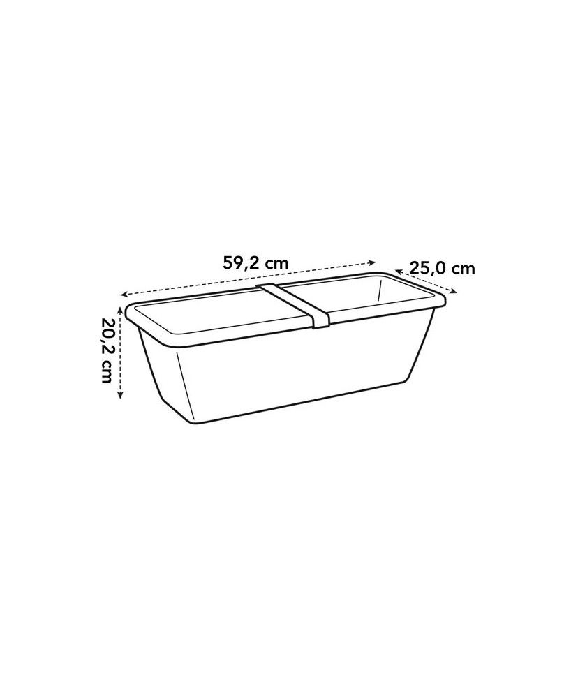 Jardinera Barna XL 60 cm Antracita | Maceta de Gran Capacidad para Exteriores e Interiores | Endanea Garden