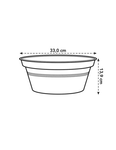 Maceta G.B. Bol 33 cm Negro - Elegante y Duradera para Jardín e Interior | Endanea Garden