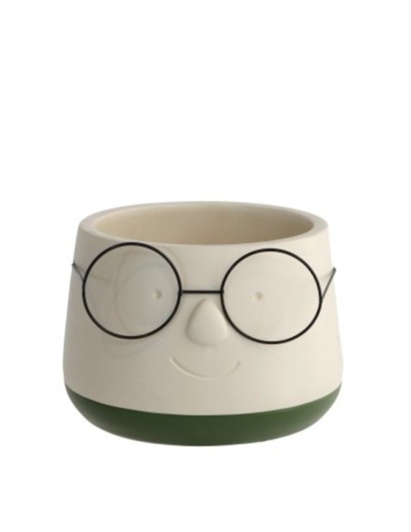 CERAMIC POT WITH GLASSES ES12 GOLD BLANCO