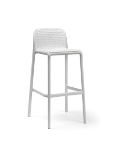Taburete Lido Blanco Nardi  Diseño ligero y cómodo para exteriores

