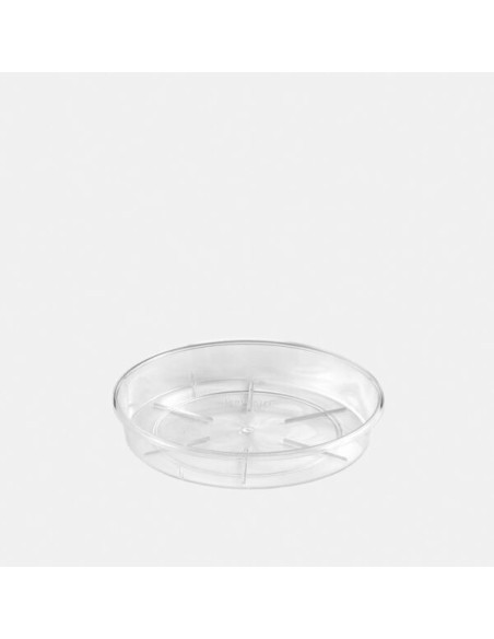Plato Porto Transparente 14x2cm - Protección y Orden para Macetas