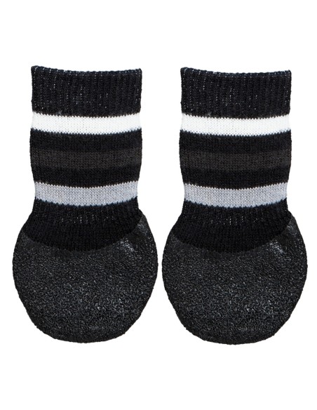 CALCETINES PERRO ANTIDESLIZANTE S-M NEGRO