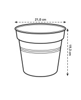 MACETA G.B. GROWPOT 21CM VERDE