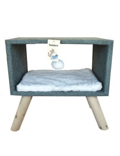 RASCADOR CONFORT CON JUGUETE COLGANTE GRIS-BEIGE TWINBEE 2