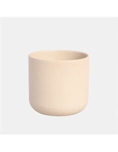 Maceta Sita Crema 13.5x13 cm | Cerámica Elegante y Duradera para Plantas

