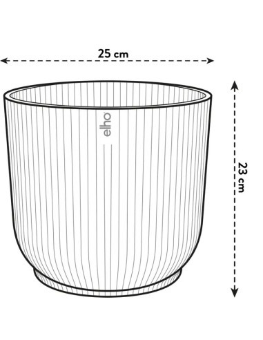 Maceta Vibes Fold Round Mini 25 cm Blanco  Elegancia Moderna para Plantas | Endanea Garden

