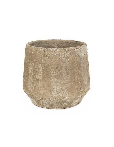 Macetero Tamu 19x17 cm Marrón | Decoración Rústica y Natural para Interiores