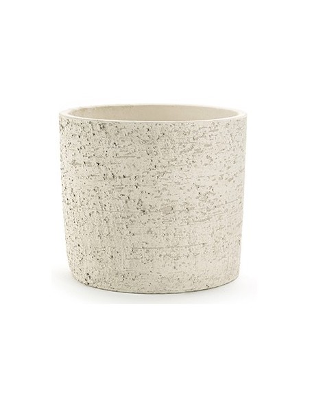 MACETERO PAMIR 22X22CM  CREMA
