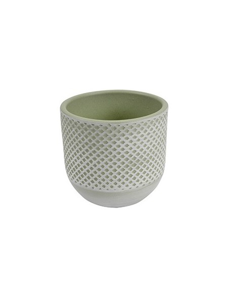 Macetero Rus 14x13,5 cm Eucalipto  Maceta Decorativa Verde para Interior | Endanea Garden