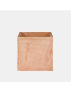 Maceta Cubo Delta Terracota Barro 30x30x30 cm | Durabilidad y Estilo Rústico  Endanea Garden
