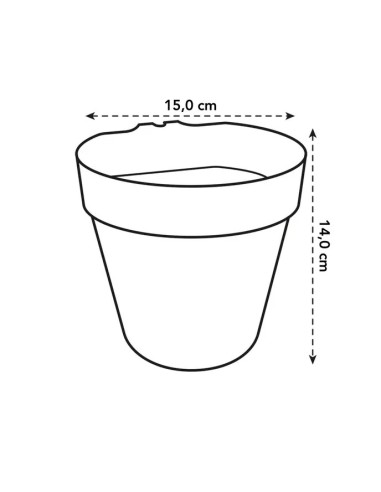 MACETERO DOBLE 15CM VERDE