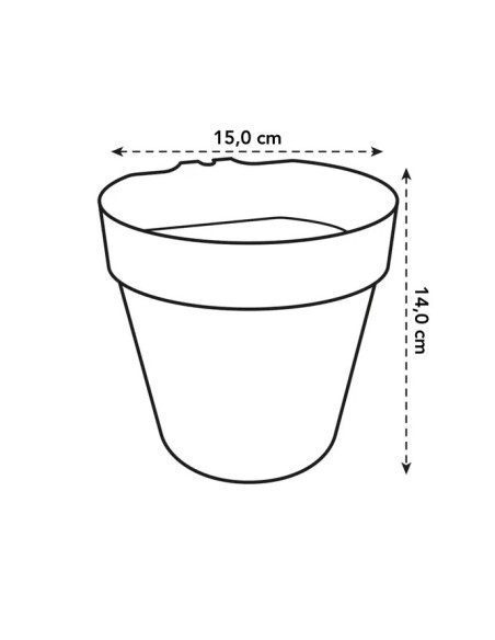 MACETERO DOBLE 15CM VERDE