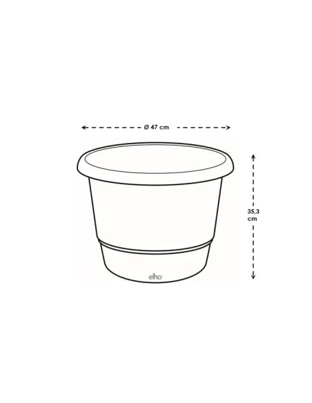 Maceta Redonda Amiga Blanco Sedoso 47 cm | Elegante y Resistente | Endanea Garden