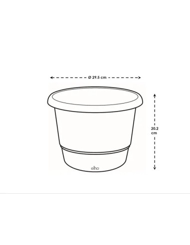 Maceta Redonda Amiga Antracita 30 cm | Elegante y Funcional | Endanea Garden