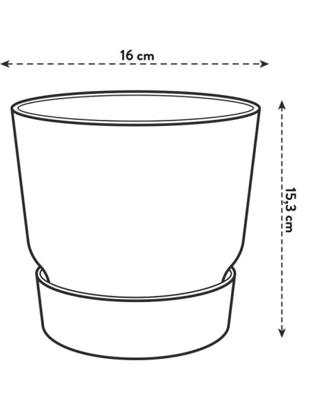 Maceta Greenville Redonda 16cm Blanca | Maceta Elegante y Resistente para Plantas | Endanea Garden
